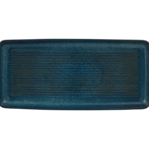 פלטה מלבנית פורצלן 36X17 ס"מ כחול 210020019 36,5 GS LL
